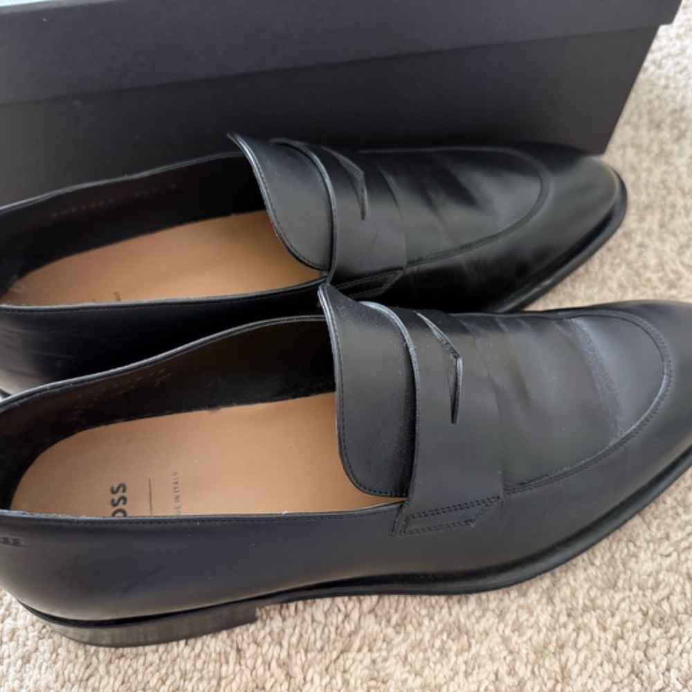 BOSS Derrek loafer, men's dress shoes, black, size 10 (UK 9) - Picture 2 of 3